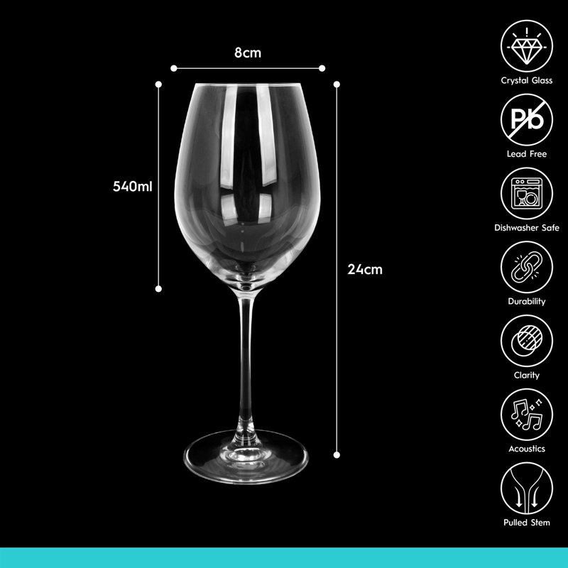 540ml Wine Glass, Set of 6