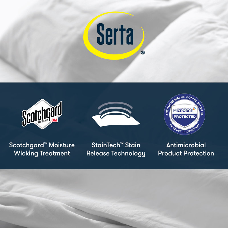 Cotton Serta ComfortSure Twin XL Mattress Cover, Fitted Pillow Top