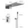 Cascade Bliss Modern Luxury Rectangle 3-Function Shower Faucet Set Pressure Balanced Shower System, Valve Trim Kit, 22-Inch Rainfall & Waterfall Shower Head, Handheld Shower
