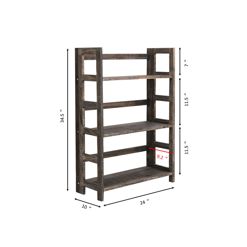 Bibliothèque pliante Arystan, 3 tablettes (H 34,5 po x l 24 po x P 10 po)