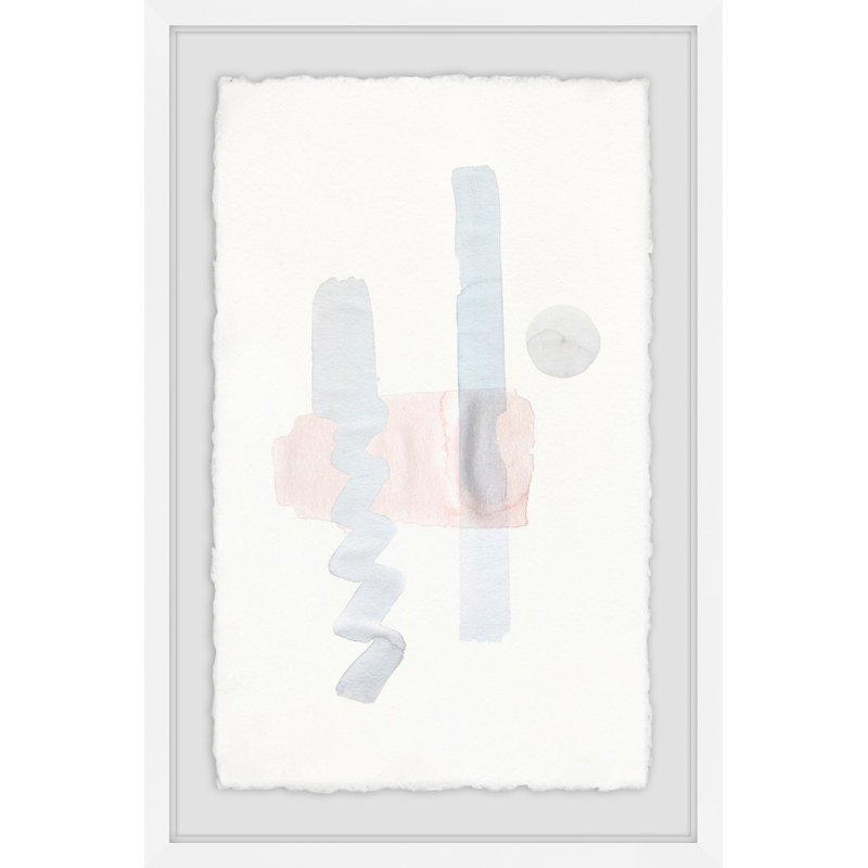 « evanescent gray », reproduction de peinture à l’aquarelle encadrée, H 18 po x l 12 po x P 1,5 po