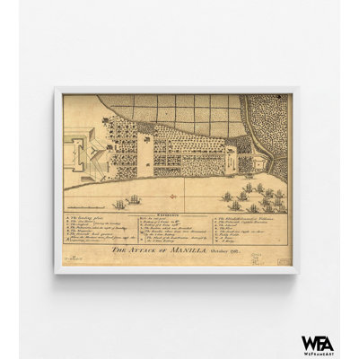 «Attack On Manila», décoration murale militaire, impression d'affiche historique militaire, impression de carte de champ de bataille, décor de bibliothèque de guerre, idée de cadeau d'ancien combattant rustique