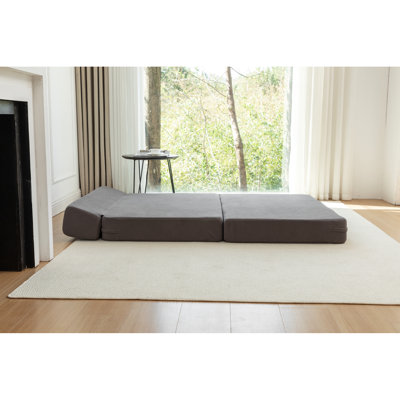 Versatile Foldable Bed, Transforms Into Four Useful Forms, Lumbar Pillow, Back Relaxation Removable - Blend Cover, Corduroy, Long Lasting