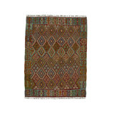 Afghan Wool Geometric Area Rug