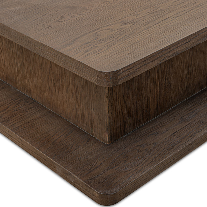 Casey Small Coffee Table Dark Brown, Dark Brown, 16" H x 64" L x 48" W