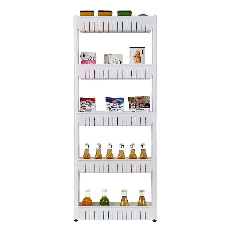 Huggard 54cm W Plastic Shelving Unit with Wheels