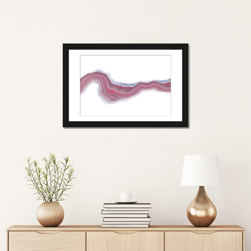 «Rose Velocity», impression sur toile tendue, Papier d'art encadré noir, Blanc, H 16 po x l 24 po x P 1 po