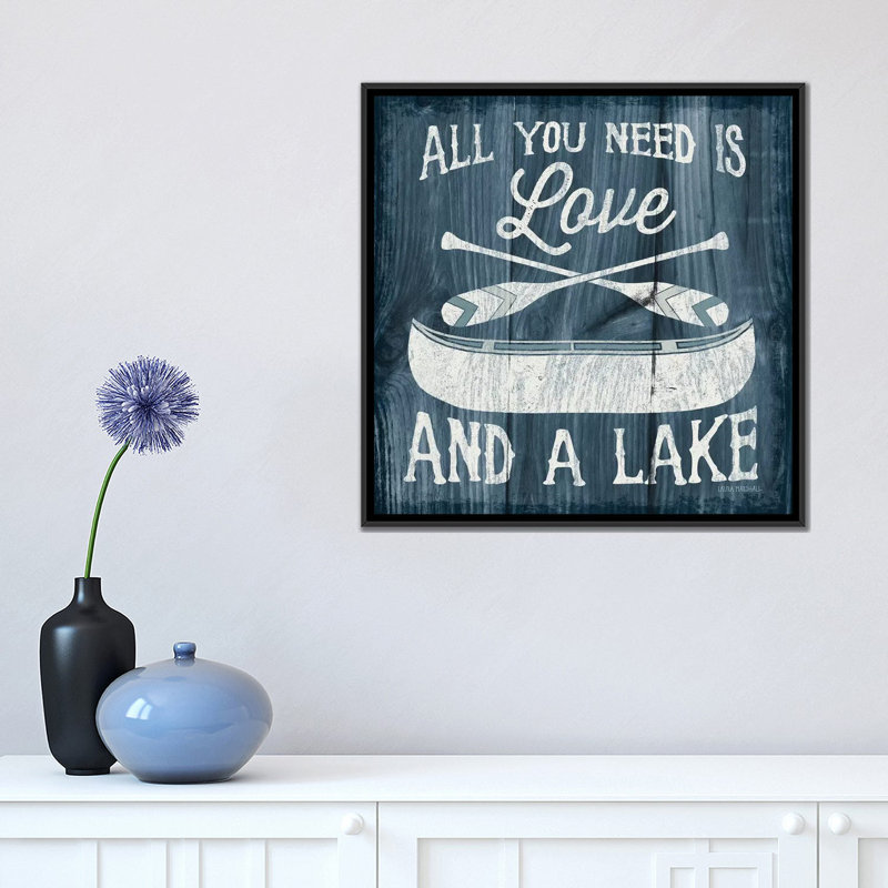 « up north i », reproduction d’impression sur toile tendue, H 18 po x l 18 po x P 1,5 po, Toile avec cadre noir, Pas de tapis