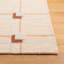 Tapis géométrique beige / rouille en laine / coton touffeté à la main Juliam-360877511