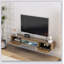 Meuble télé flottant, meuble télé mural avec lumières DEL et prise de courant, meuble télé flottant mural 65 po avec 16 couleurs DEL