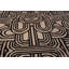 Tapis moderne surdimensionné noir et blanc Art Deco