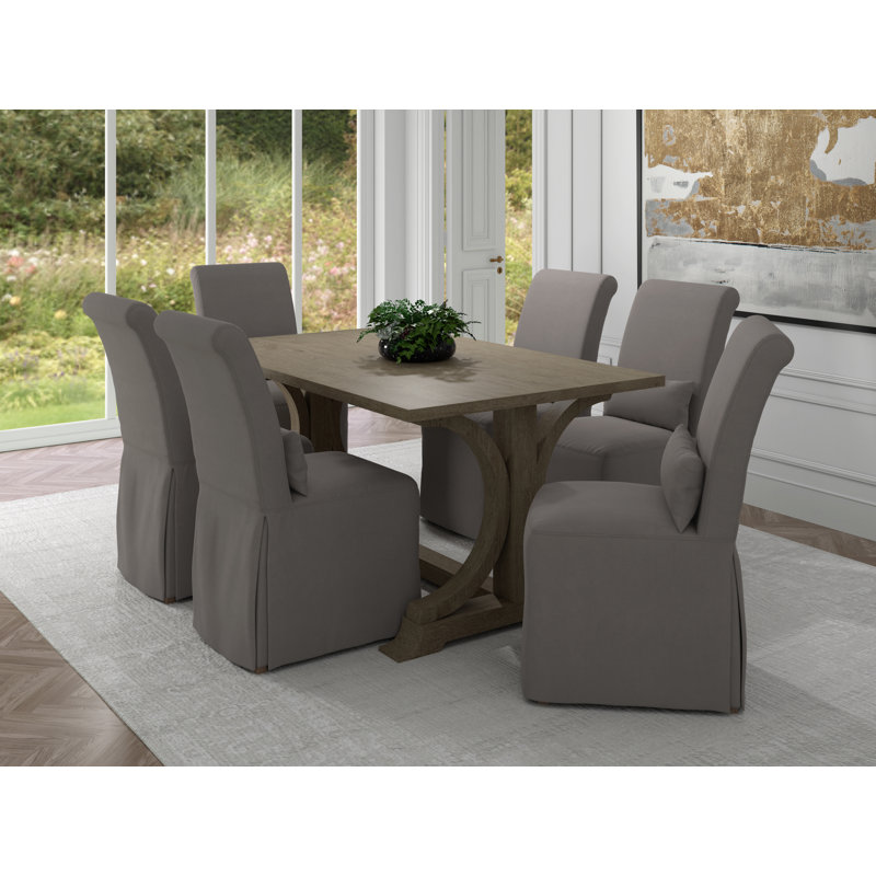Chaise d'appoint en bois massif Sonoma, Ardoise
