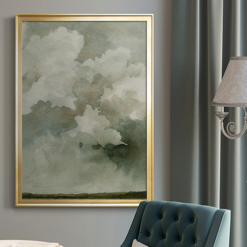 «Coming Rain I», reproduction d'art sur toile, H 42,5 po x l 30,5 po x P 1 po, Or