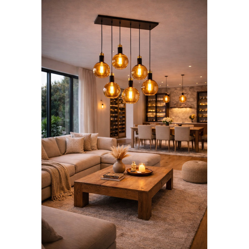 6 - Light Matte Black Pendant