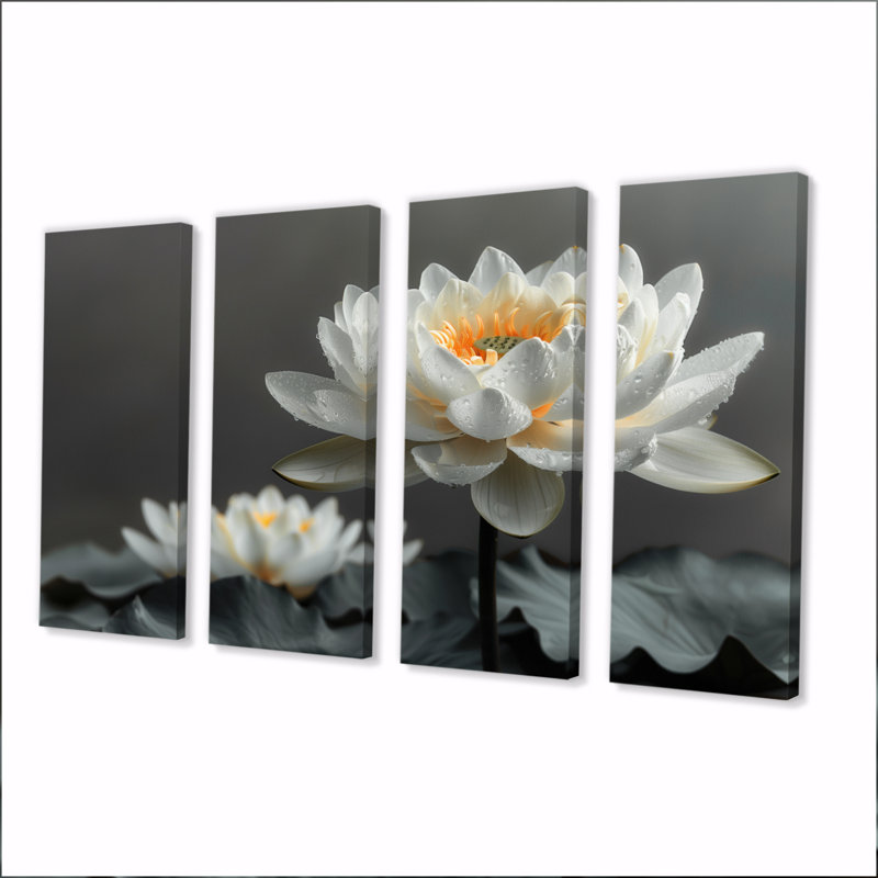 Ensemble de salon mural gris gris Lotus Perfection, H 28 po x l 48 po