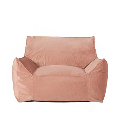 Fauteuil à billes en velours avec accoudoirs