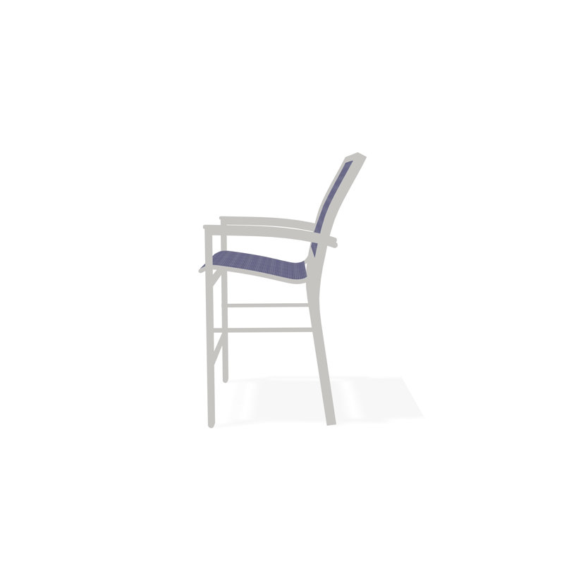 Chaise de café empilable en aluminium Bazza, Neige, Brise