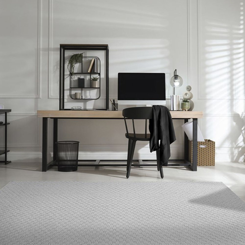 Ensemble de tapis touffetés argentés Tansu