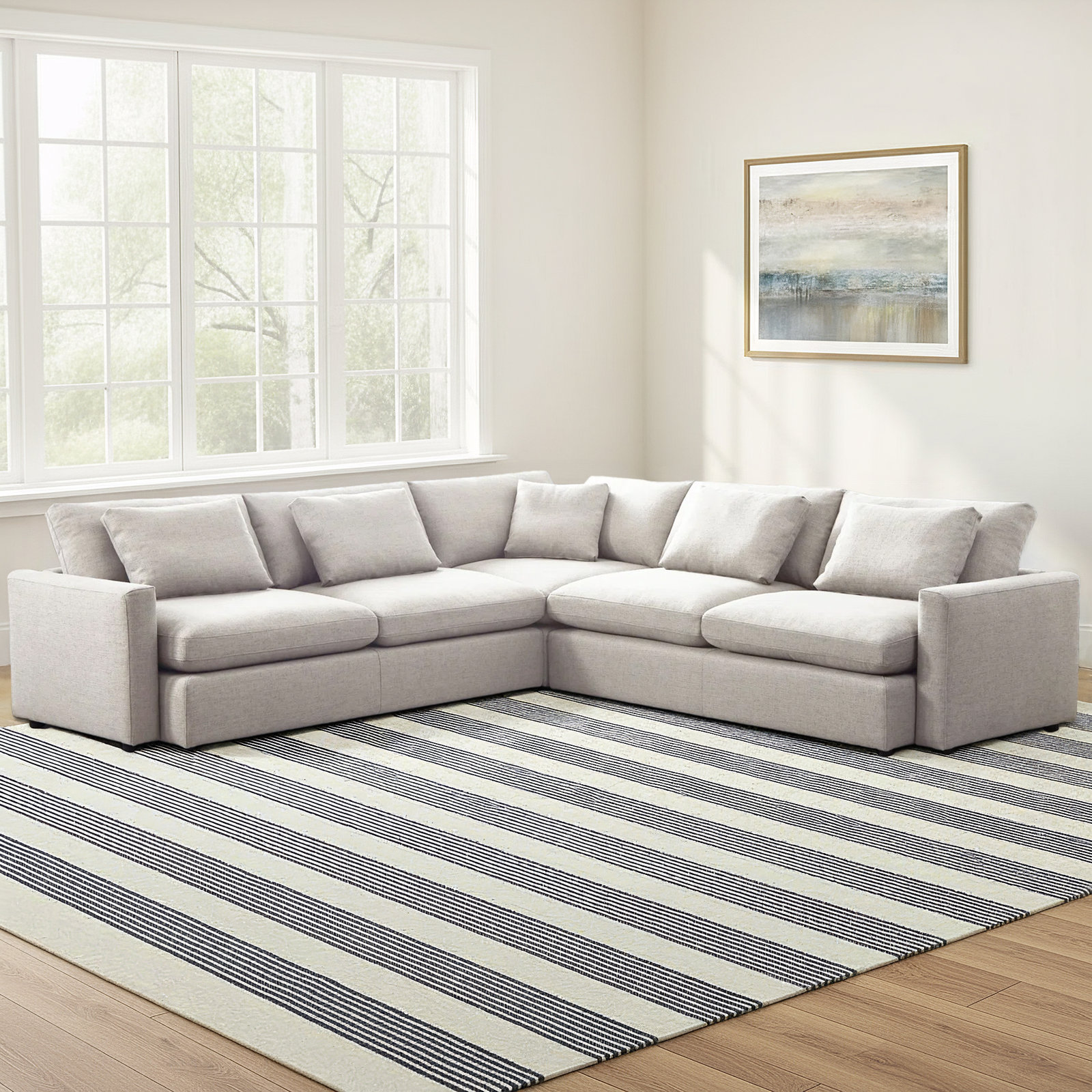 Desma Upholstered Down Filled L-Sectional