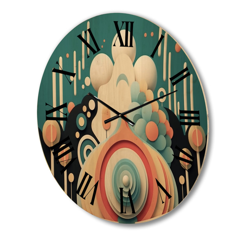 Horloge murale moderne en bois Ranna, Moyenne