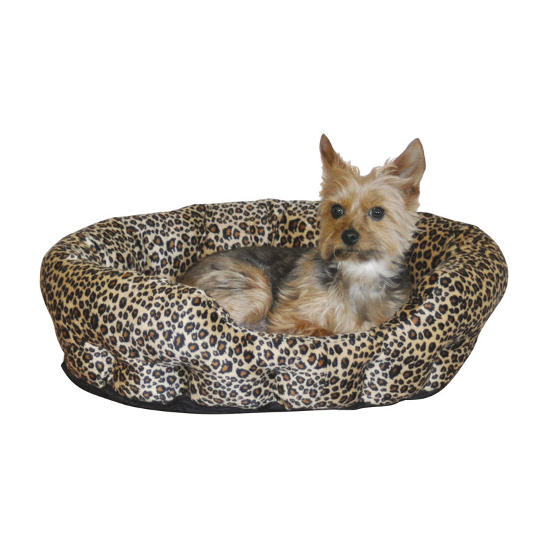 Animal Print Pet Bed, Brown