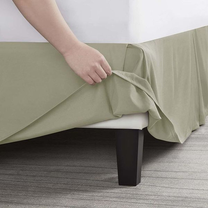 Luxury Pleated 14" Bed Skirt, Sage, Twin XL