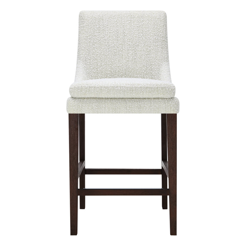 Niara Upholstered Counter & Bar Stool, Merino Pearl/Performance Tweed, Counter Stool (26” Seat Height)