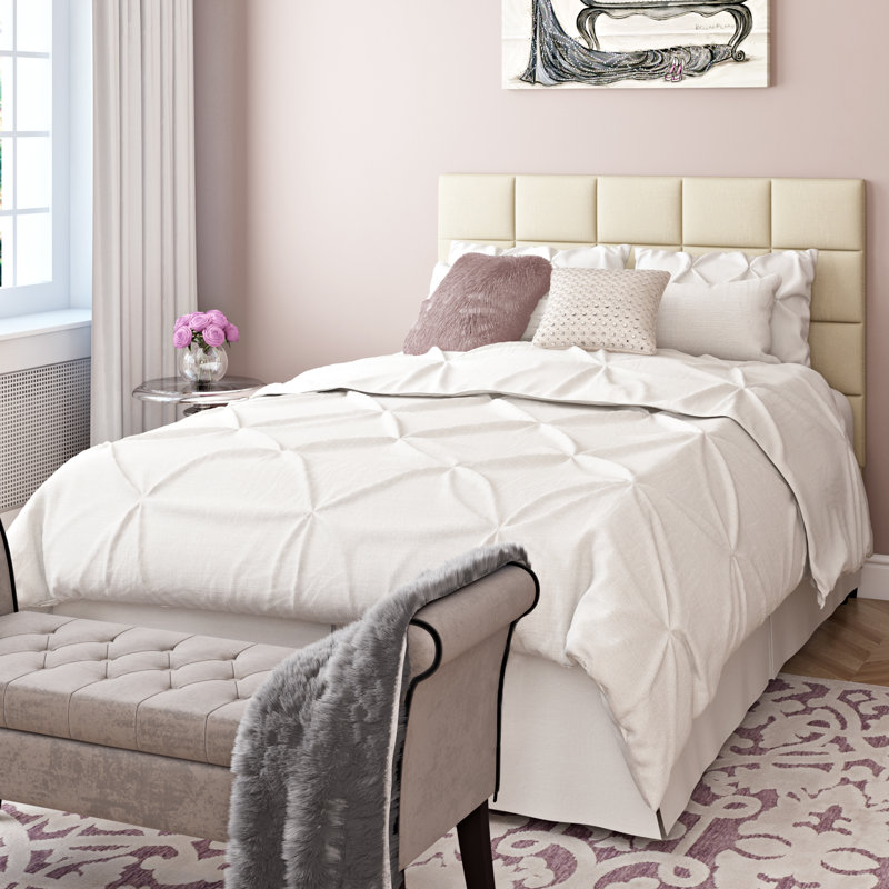 Kaster Upholstered Standard Bed, Heathered Beige Linen, Full