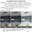 Luminaire suspendu rectangulaire en métal noir et blanc à DEL avec îlot de cuisine 25 W 6 000 K