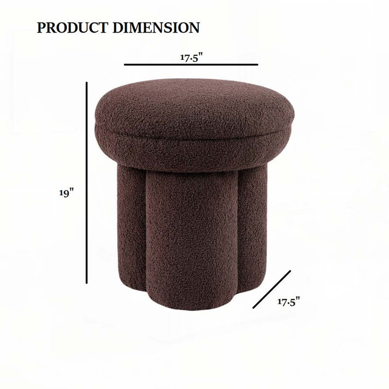 Tabouret de chaise d'appoint, Marron foncé