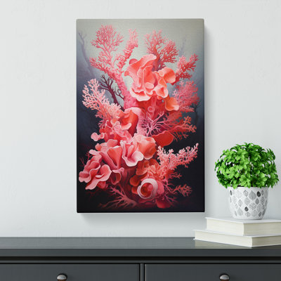 Coral Contemporary Art - Wrapped Canvas