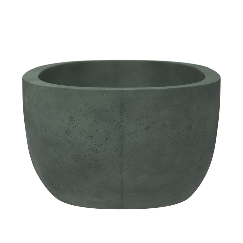 Avalon NativeStone Freestanding Soaking Cement Bathtub, Forest, 22" H x 36" W x 66" L