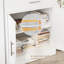 Buffet avec rangement, armoire de rangement moderne avec 1 tiroir et 2 portes, table basse en bois pour la cuisine et la salle à manger-613752861