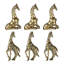 Oversized 6 Piece Metal Sitting And Standing Giraffe Novelty Knob Multipack