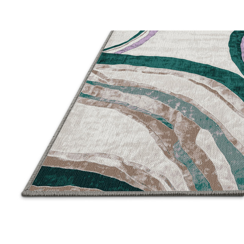 Machine Washable Gray Area Rug