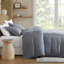 Couette 3 pièces pour lit double, garantie antidérapante, idéale pour les chambres à coucher principales avec des rayures