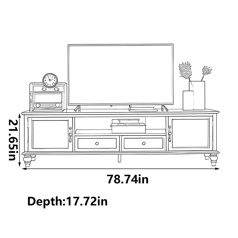 Meuble télé en bois massif Simple Furniture