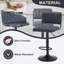 Tabouret de bar réglable en similicuir avec dossier, repose-pieds et base stable de 16 po-2612386