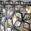 Lustre en cristal transparent 5 lumières Glittery Collection sans ampoules incluses