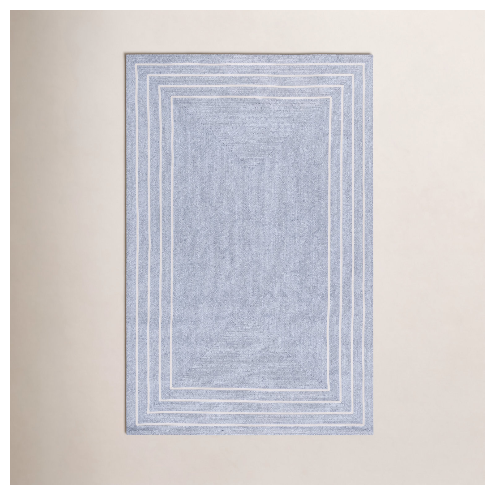 Braided Hand Woven Performance Machine Washable Solid Color Rug, Rectangle 6' x 9'