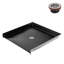 38 po x 38 po Base de douche en alcôve en acrylique noir brillant avec drain central, drain inclus-114639236