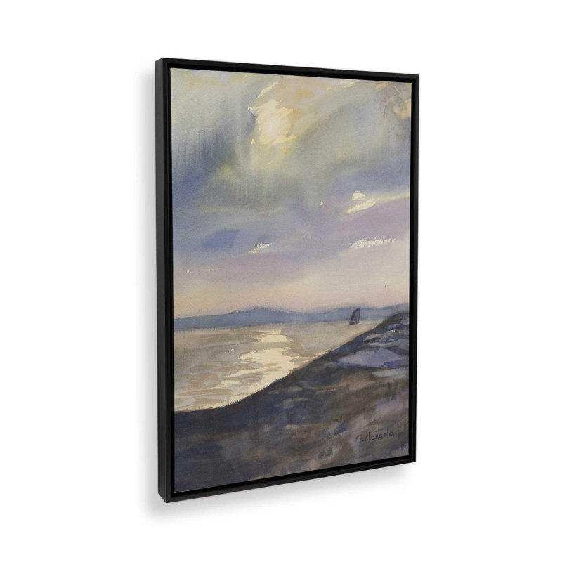 «Evening Sail» par Stephen Calcasola, reproduction d'art sur toile, H 36 po x l 24 po, Noir