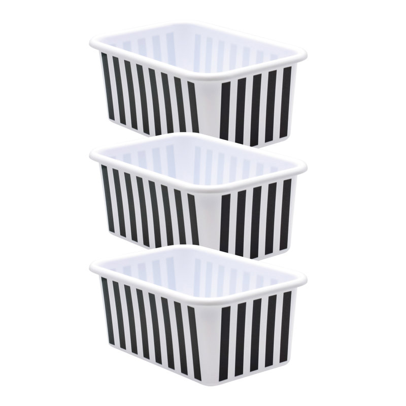 Ensemble de bacs de rangement en plastique, H 7,75 po x l 11,38 po x P 5 po