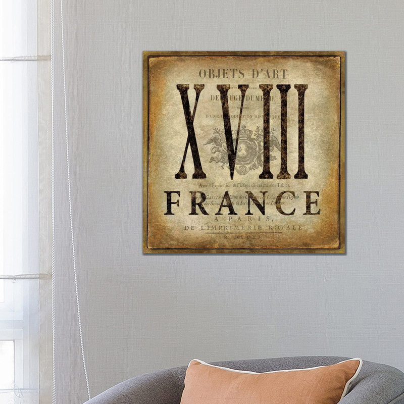 France 1 Piece Wrapped Canvas Painting, 66.04 cm H x 66.04 cm W x 1.91 cm D