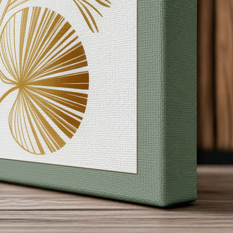 Pressed Study Botanical - Wrapped Canvas, 24x16 - 61.0 x 40.6 cm, Sage Border