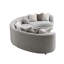 Canapé modulaire gris avec 9 coussins