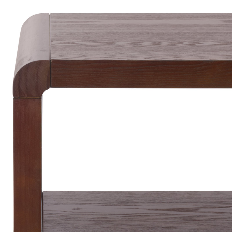 Omara 2 Shelf Console Table, Walnut