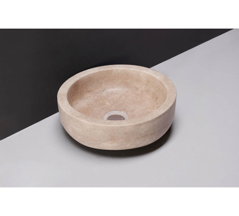 Forzalaqua Granite Handmade Circular Bathroom Sink