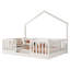Lits pour enfants en bois durable avec rails hauts et DEL, style Montessori