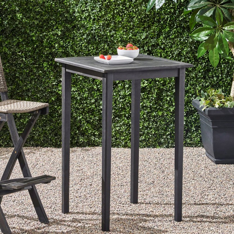 Table d'extérieur en bois gris foncé - aux éléments en bois, élégante